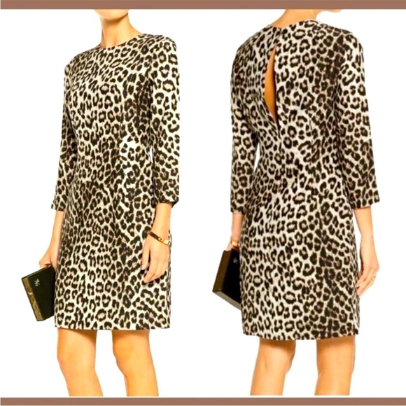 NEW Rag & Bone 100% Silk Leopard Dress-Keyhole Opening in Back SZ 4 Classic $595 - Picture 1 of 16